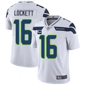 Wholesale Cheap Men\'s Seattle Seahawks 2022 #16 Tyler Lockett White With 1-star C Patch Vapor Untouchable Limited Stitched NFL Jersey