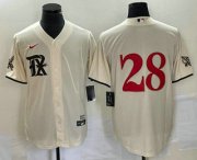 Wholesale Cheap Men's Texas Rangers #28 Jonah Heim Cream 2023 City Connect Cool Base Stitched Baseball Jersey