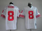 Wholesale Cheap Mitchell and Ness 49ers #8 Steve Young Stitched White NFL Jersey