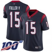 Wholesale Cheap Nike Texans #15 Will Fuller V Navy Blue Team Color Men's Stitched NFL 100th Season Vapor Limited Jersey