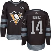 Wholesale Cheap Adidas Penguins #14 Chris Kunitz Black 1917-2017 100th Anniversary Stitched NHL Jersey