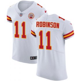 Wholesale Cheap Nike Chiefs #11 Demarcus Robinson White Men\'s Stitched NFL Vapor Untouchable Elite Jersey