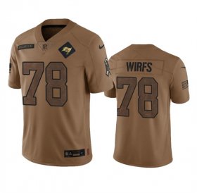 Cheap Men\'s Tampa Bay Buccaneers #78 Tristan Wirfs 2023 Brown Salute To Service Limited Football Stitched Jersey