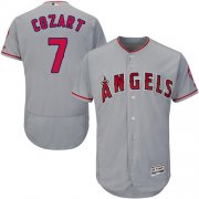 Wholesale Cheap Angels of Anaheim #7 Zack Cozart Grey Flexbase Authentic Collection Stitched MLB Jersey