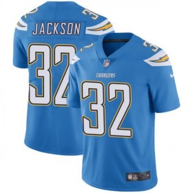 Wholesale Cheap Nike Chargers #32 Justin Jackson Electric Blue Alternate Men\'s Stitched NFL Vapor Untouchable Limited Jersey
