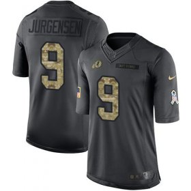 Wholesale Cheap Nike Redskins #9 Sonny Jurgensen Black Men\'s Stitched NFL Limited 2016 Salute to Service Jersey