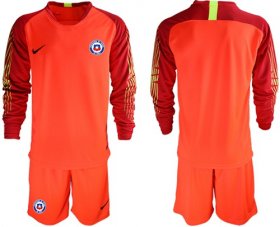 Wholesale Cheap Chile Blank Red Goalkeeper Long Sleeves Soccer Country Jersey