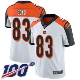 Wholesale Cheap Nike Bengals #83 Tyler Boyd White Men\'s Stitched NFL 100th Season Vapor Limited Jersey
