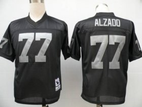 Wholesale Cheap Mitchell and Ness Raiders #77 Lyle Alzado Black Stitched Throwback NFL Jersey