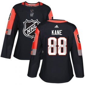 Wholesale Cheap Adidas Blackhawks #88 Patrick Kane Black 2018 All-Star Central Division Authentic Women\'s Stitched NHL Jersey