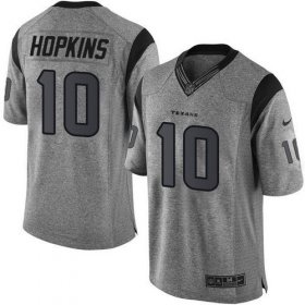 Wholesale Cheap Nike Texans #10 DeAndre Hopkins Gray Men\'s Stitched NFL Limited Gridiron Gray Jersey