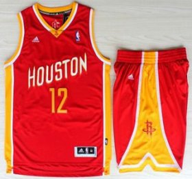 Wholesale Cheap Houston Rockets #12 Dwight Howard Red Throwback Revolution 30 Swingman NBA Jerseys Shorts Suits