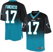 Wholesale Cheap Nike Panthers #17 Devin Funchess Black/Blue Men's Stitched NFL Elite Fadeaway Fashion Jersey