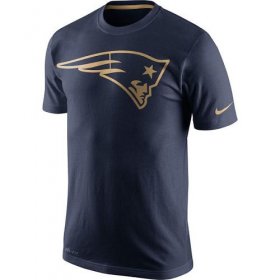 Wholesale Cheap Men\'s New England Patriots Nike Navy Championship Drive Gold Collection Performance T-Shirt