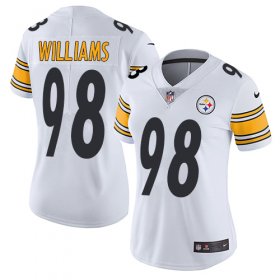 Wholesale Cheap Nike Steelers #98 Vince Williams White Women\'s Stitched NFL Vapor Untouchable Limited Jersey