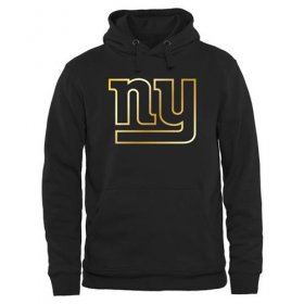 Wholesale Cheap Men\'s New York Giants Pro Line Black Gold Collection Pullover Hoodie