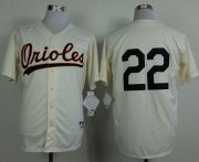 Wholesale Cheap Orioles #22 Jim Palmer Cream 1954 Turn Back The Clock Stitched MLB Jersey