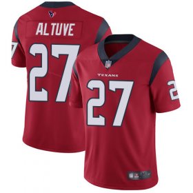 Wholesale Cheap Nike Texans #27 Jose Altuve Red Alternate Youth Stitched NFL Vapor Untouchable Limited Jersey