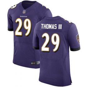 Wholesale Cheap Nike Ravens #29 Earl Thomas III Purple Team Color Men\'s Stitched NFL Vapor Untouchable Elite Jersey