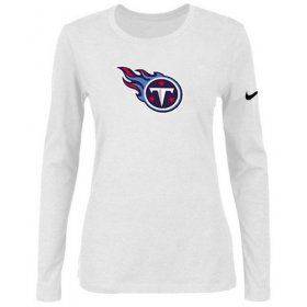 Wholesale Cheap Women\'s Nike Tennessee Titans Of The City Long Sleeve Tri-Blend NFL T-Shirt White