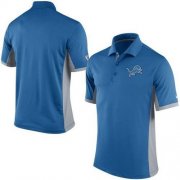 Wholesale Cheap Men's Nike NFL Detroit Lions Blue Team Issue Performance Polo