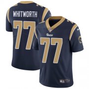 Wholesale Cheap Nike Rams #77 Andrew Whitworth Navy Blue Team Color Men's Stitched NFL Vapor Untouchable Limited Jersey