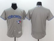 Wholesale Cheap Blue Jays Blank Grey Flexbase Authentic Collection Stitched MLB Jersey