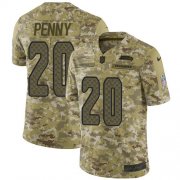 Wholesale Cheap Nike Seahawks #20 Rashaad Penny Camo Men's Stitched NFL Limited 2018 Salute To Service Jersey