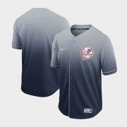 Wholesale Cheap Nike Yankees Blank Navy Fade Authentic Stitched MLB Jersey
