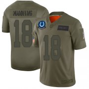 Wholesale Cheap Nike Colts #18 Peyton Manning Camo Men's Stitched NFL Limited 2019 Salute To Service Jersey