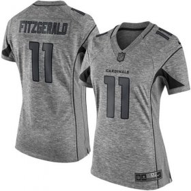 Wholesale Cheap Nike Cardinals #11 Larry Fitzgerald Gray Women\'s Stitched NFL Limited Gridiron Gray Jersey
