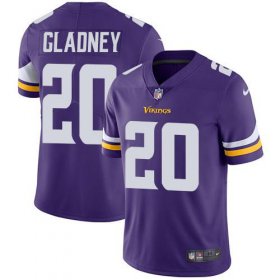 Wholesale Cheap Nike Vikings #20 Jeff Gladney Purple Team Color Men\'s Stitched NFL Vapor Untouchable Limited Jersey
