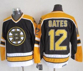 Wholesale Cheap Bruins #12 Adam Oates Black CCM Throwback New Stitched NHL Jersey