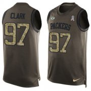 Wholesale Cheap Nike Packers #97 Kenny Clark Green Men's Stitched NFL Limited Salute To Service Tank Top Jersey