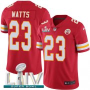 Wholesale Cheap Nike Chiefs #23 Armani Watts Red Super Bowl LIV 2020 Team Color Youth Stitched NFL Vapor Untouchable Limited Jersey