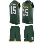 Wholesale Cheap Nike Packers #15 Bart Starr Green Team Color Men's Stitched NFL Limited Tank Top Suit Jersey