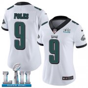 Wholesale Cheap Nike Eagles #9 Nick Foles White Super Bowl LII Women's Stitched NFL Vapor Untouchable Limited Jersey