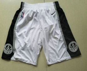Wholesale Cheap Nike San Antonio Spurs White Swingman Shorts