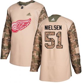Wholesale Cheap Adidas Red Wings #51 Frans Nielsen Camo Authentic 2017 Veterans Day Stitched NHL Jersey