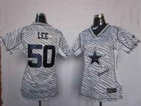Wholesale Cheap Nike Cowboys #50 Sean Lee Zebra Women\'s Stitched NFL Elite Jersey