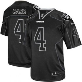 Wholesale Cheap Nike Raiders #4 Derek Carr Lights Out Black Men\'s Stitched NFL Elite Jersey
