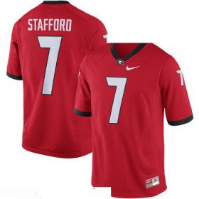 Wholesale Cheap Men\'s Georgia Bulldogs #7 Matthew Stafford Red Stitched College Football 2016 Nike NCAA Jersey