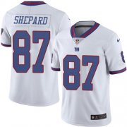 Wholesale Cheap Nike Giants #87 Sterling Shepard White Youth Stitched NFL Limited Rush Jersey