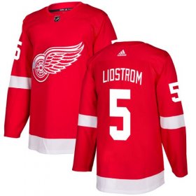 Wholesale Cheap Men\'s Adidas Detroit Red Wings #5 Nicklas Lidstrom Red Home Authentic Stitched NHL Jersey