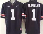 Wholesale Cheap Men's Ohio State Buckeyes #5 Baxton Miller Black College Football Nike Lmited Jersey