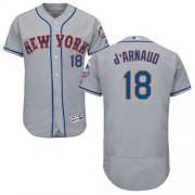 Wholesale Cheap Mets #18 Travis d'Arnaud Grey Flexbase Authentic Collection Stitched MLB Jersey