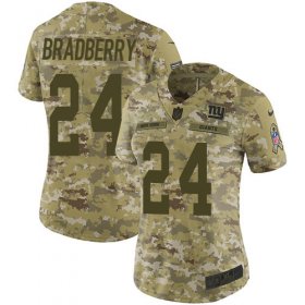 Wholesale Cheap Nike Giants #24 James Bradberry Camo Women\'s Stitched NFL Limited 2018 Salute To Service Jersey