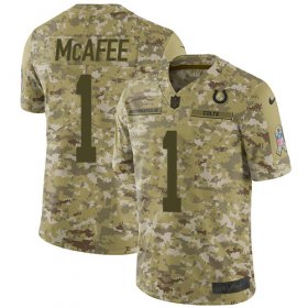 Wholesale Cheap Nike Colts #1 Pat McAfee Camo Youth Stitched NFL Limited 2018 Salute to Service Jersey