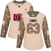 Wholesale Cheap Adidas Senators #63 Tyler Ennis Camo Authentic 2017 Veterans Day Women's Stitched NHL Jersey