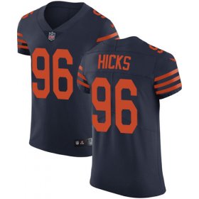 Wholesale Cheap Nike Bears #96 Akiem Hicks Navy Blue Alternate Men\'s Stitched NFL Vapor Untouchable Elite Jersey